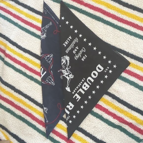Ralph Lauren Double RL Other - RRL - 2 x "Rid'em Cowboy" Bandanas - Blue/Black